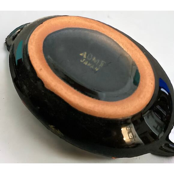 Vintage Acme Japan Pottery Small Condiment Jar with Lid and Under Plate, Dragon - Picture 8 of 8